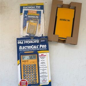 ElectriCalc Pro Calculator Electrical Code Calculator NIB in Yellow
